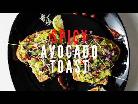 Spicy Avocado Toast with Microgreens | Vegan