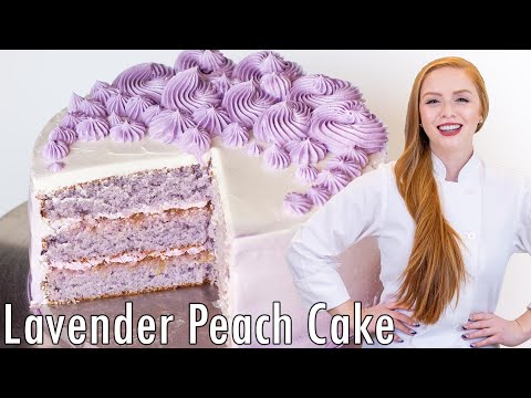 Amazing Lavender Cake Recipe - with Peach Preserves &amp; Meringue Buttercream!